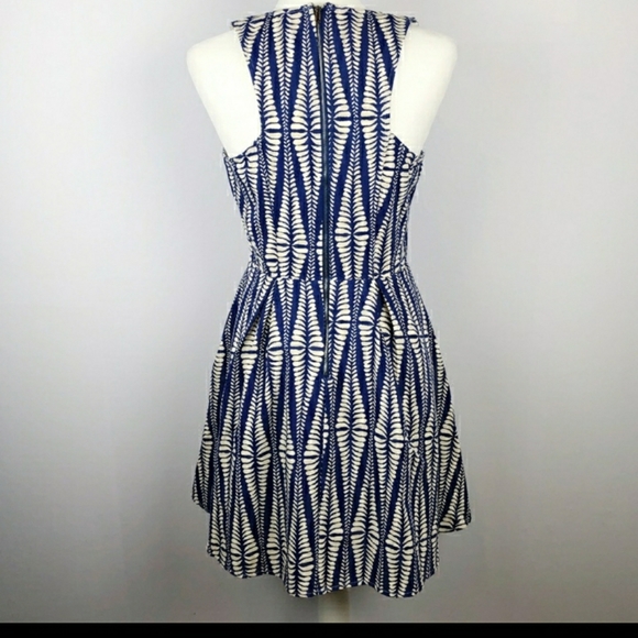 Francesca's Alya Blue Patterned Dress - Picture 2 of 4